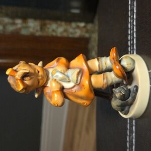 Vintage Hummel Mothers Helper Sewing with Black Cat W.Germany with Repair